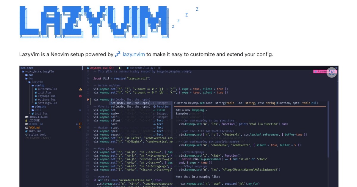 LazyVim config